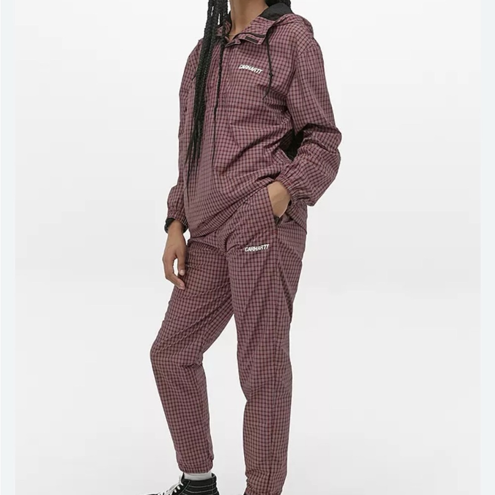 Carhartt WIP Checkered Joggers - Red and Black